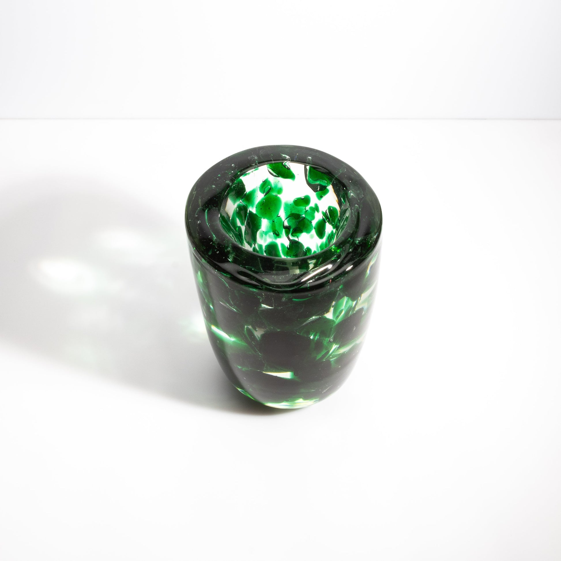 Murano Pollol Vase in Emerald Green