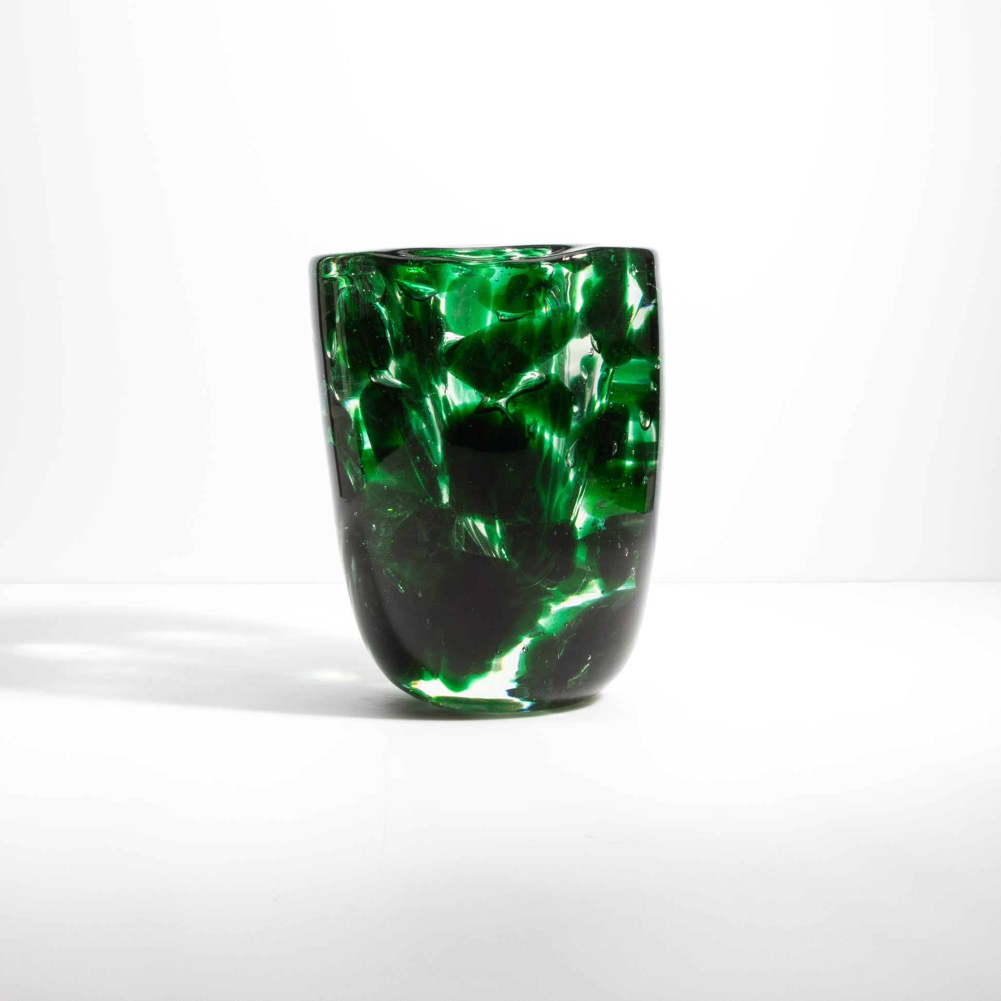 Murano Pollol Vase in Emerald Green