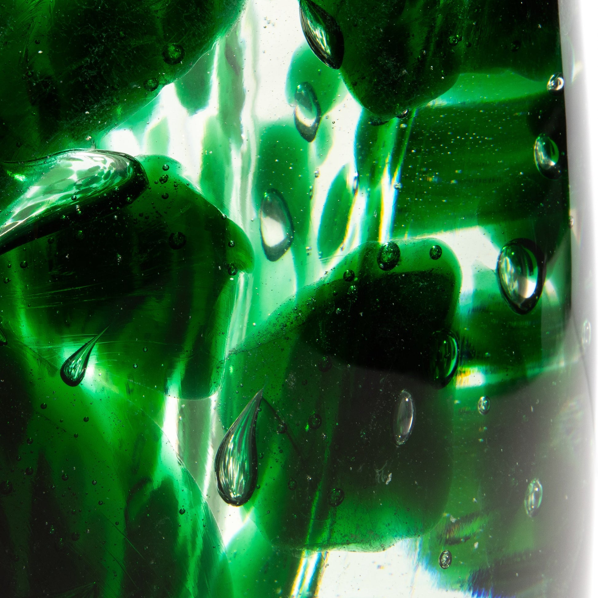 Murano Pollol Vase in Emerald Green