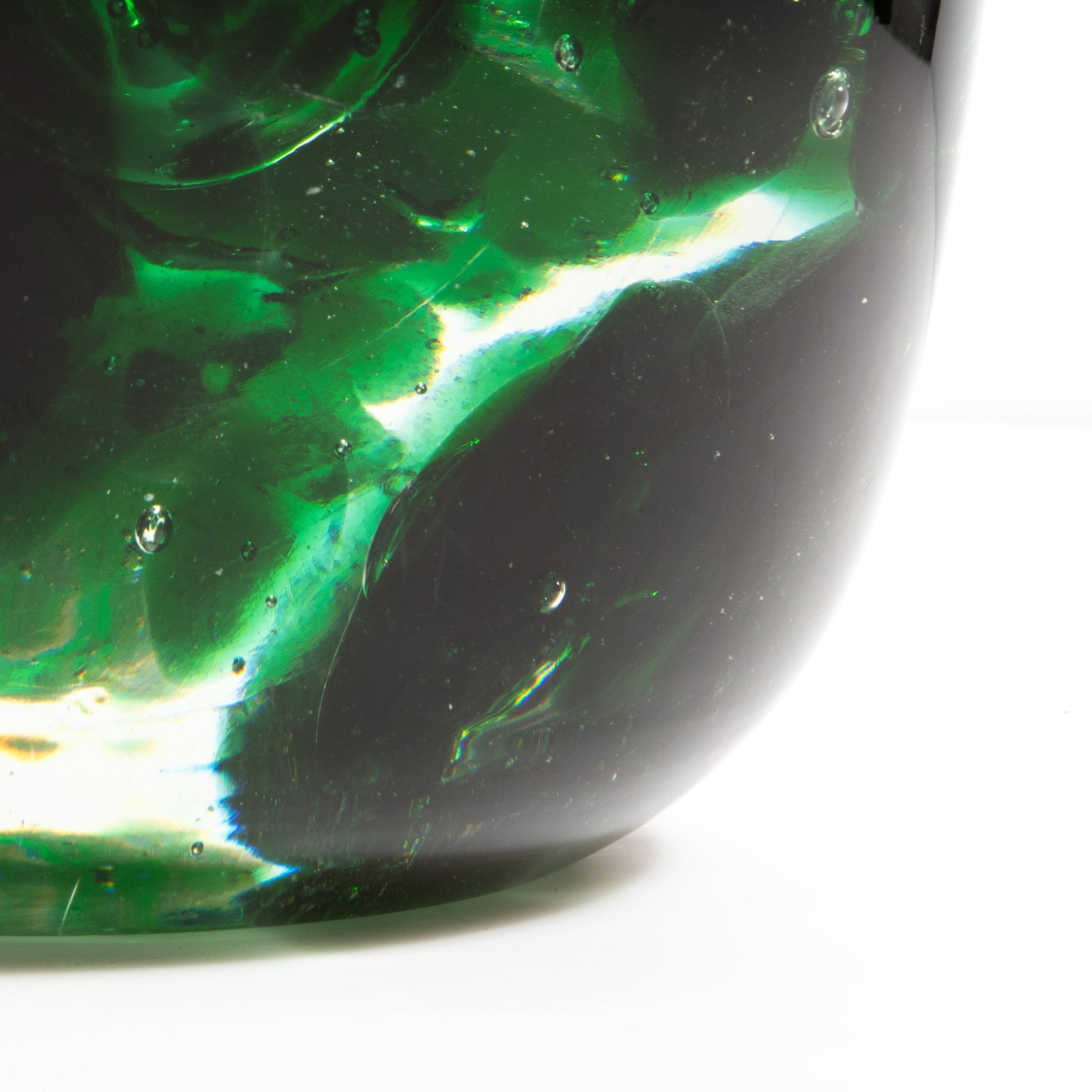 Murano Pollol Vase in Emerald Green