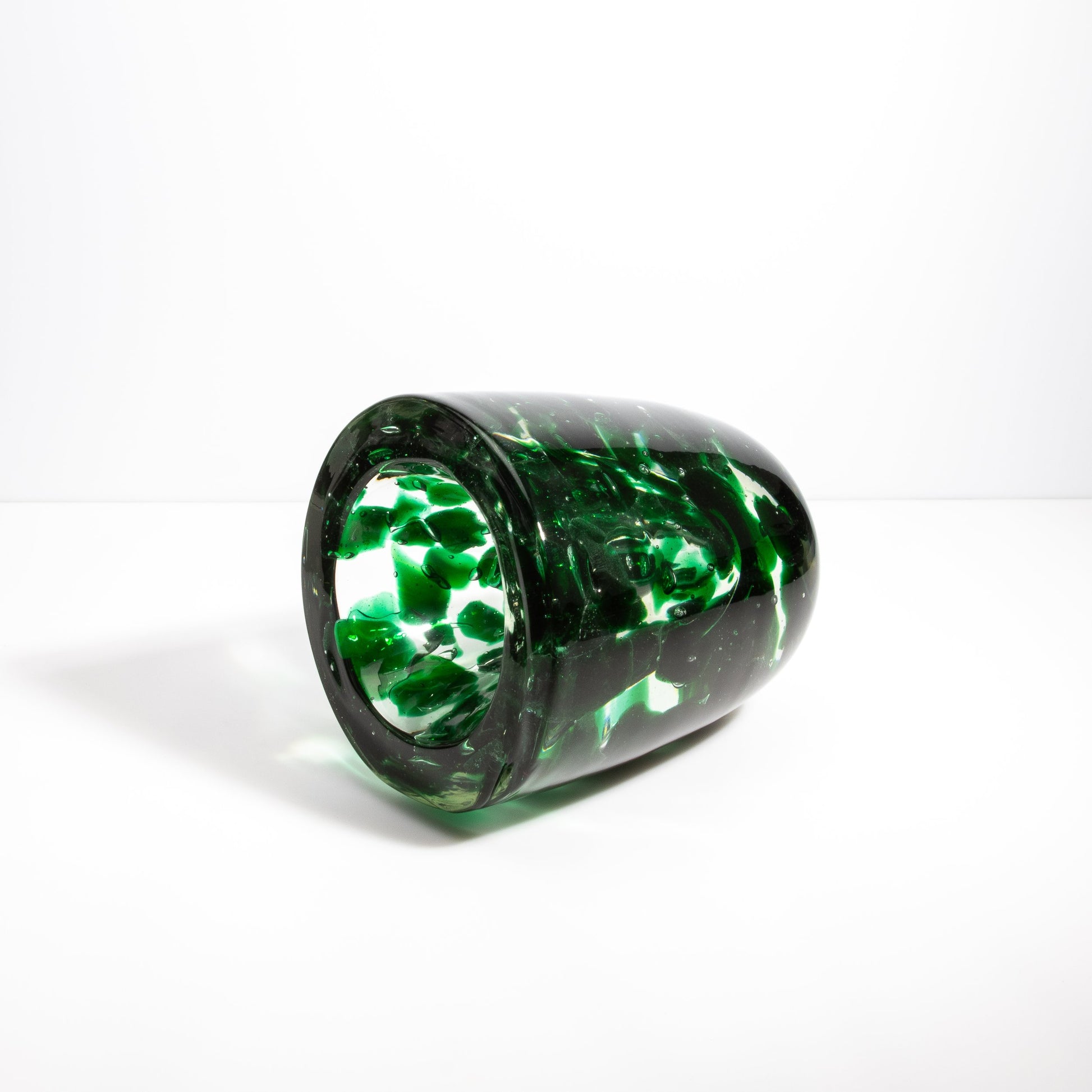 Murano Pollol Vase in Emerald Green
