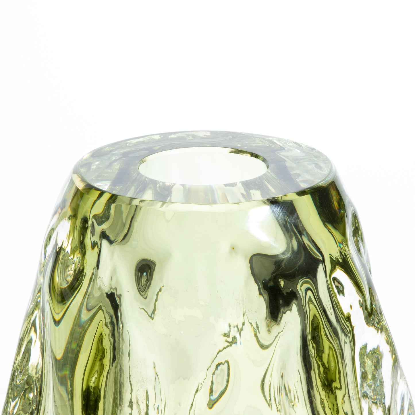 Murano Burri Vase in Light Olive Green