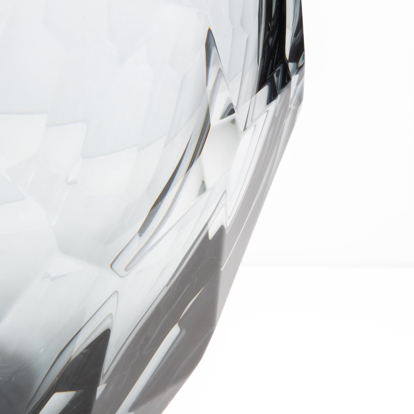 Murano Facet Vase in Grey