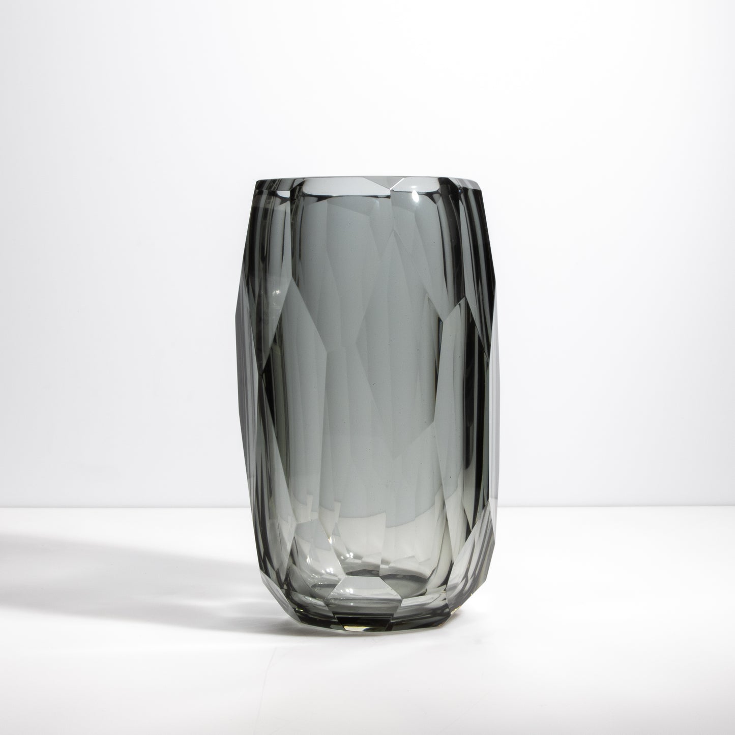 Murano Beveled Vase in Grey