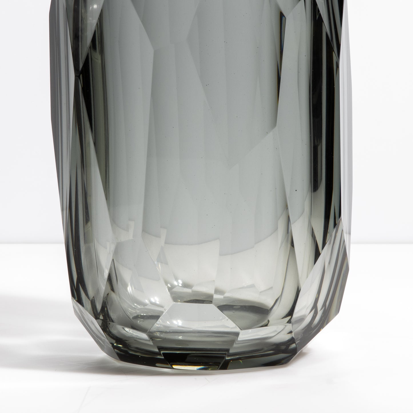 Murano Beveled Vase in Grey