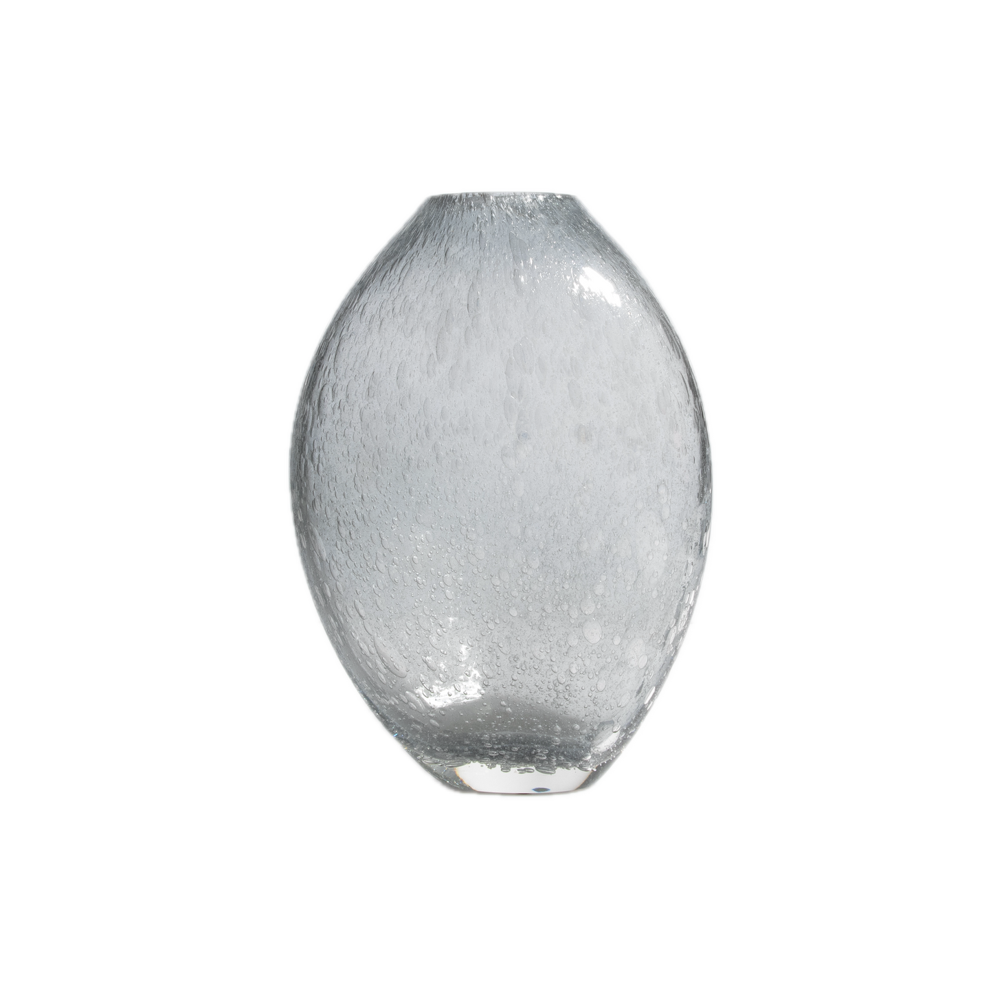 Murano Cloudy Vase with Bubbles in Grey