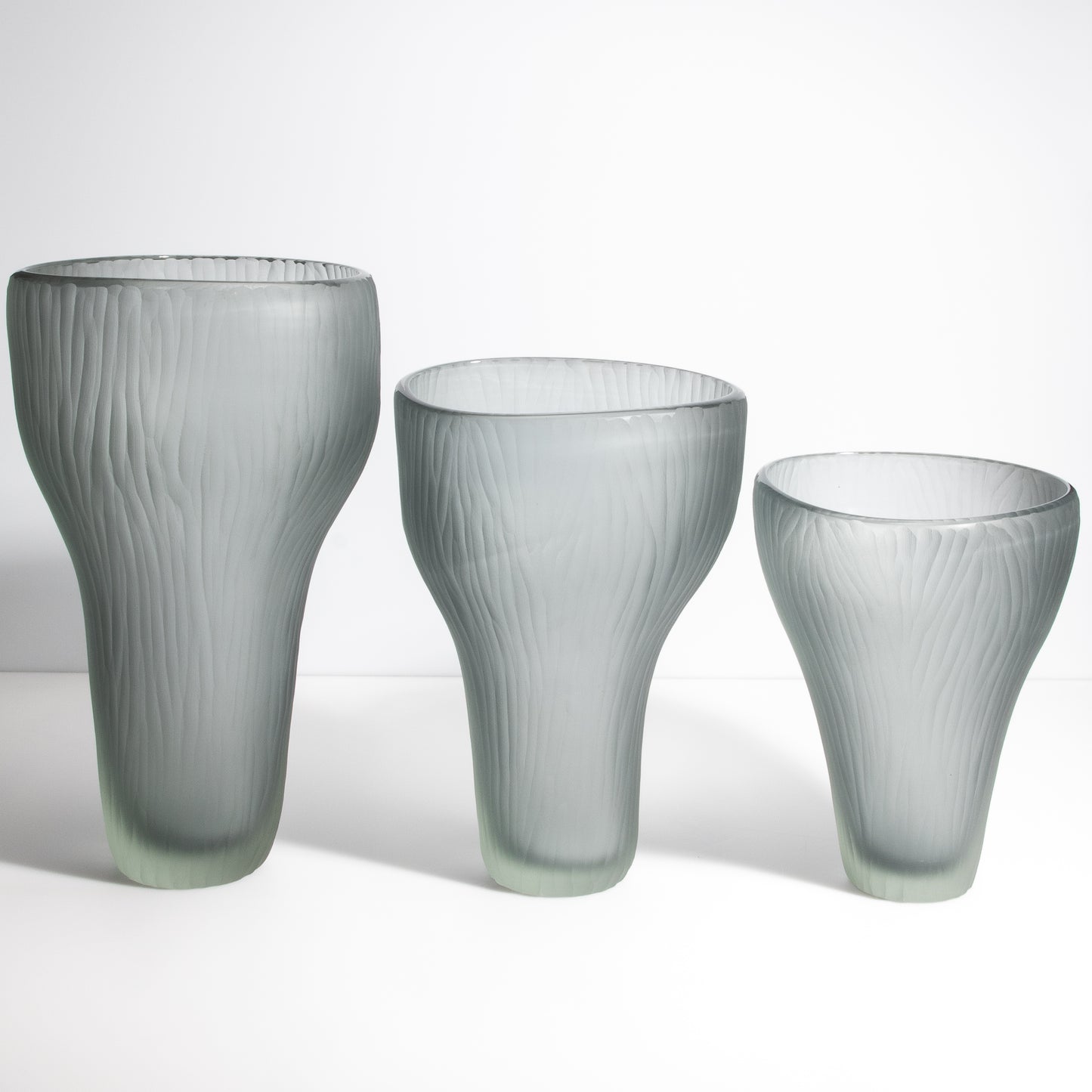 Murano Ghost Vase in Grey