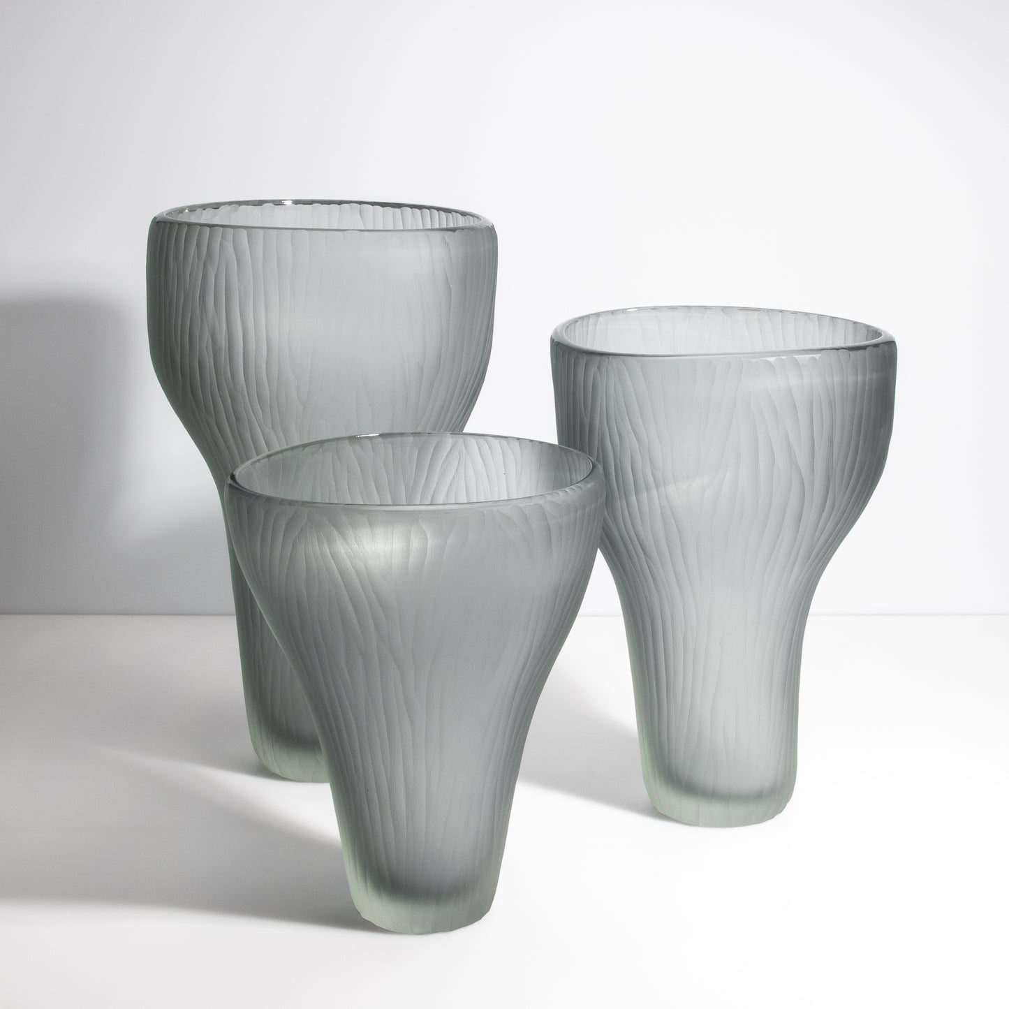Murano Ghost Vase in Grey