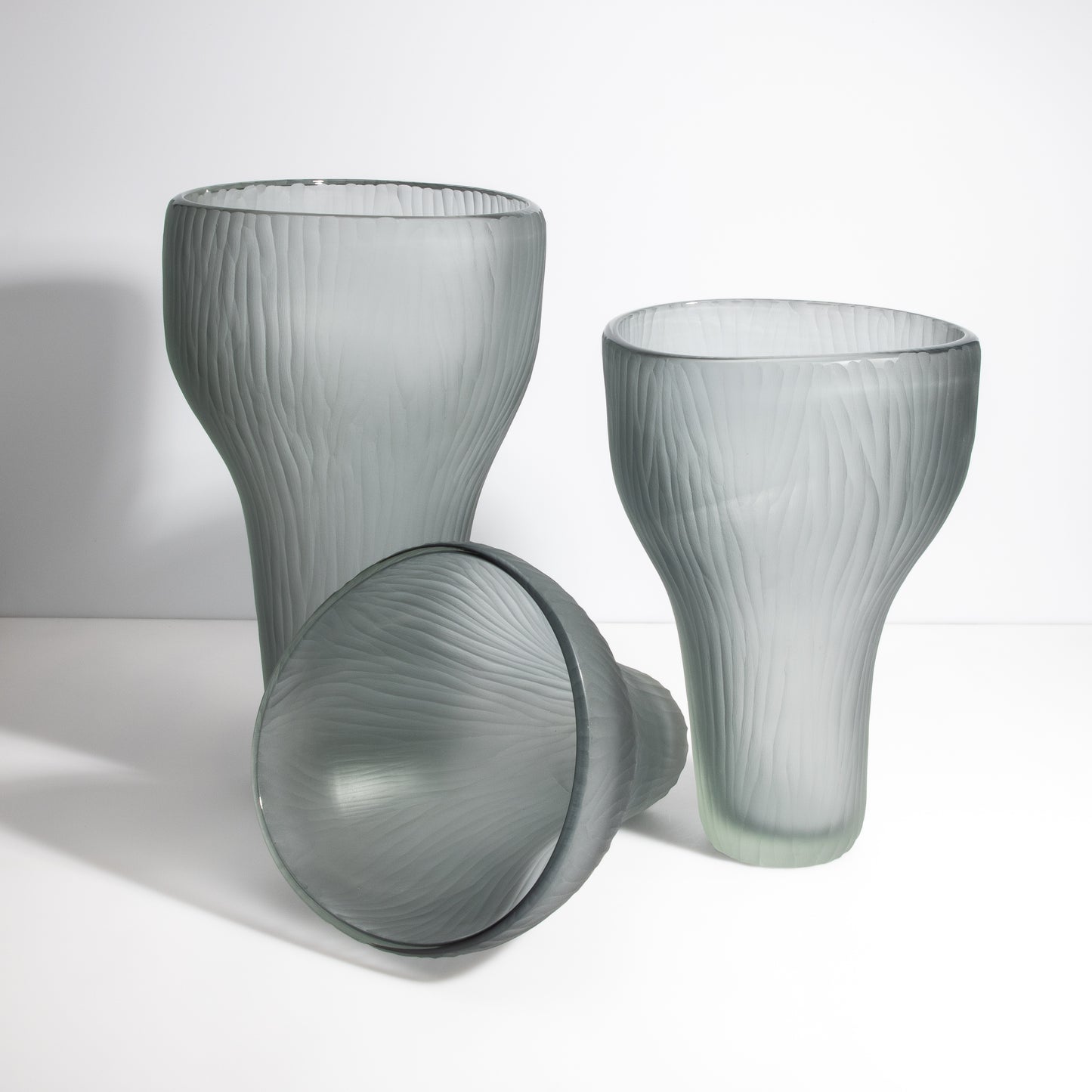 Murano Ghost Vase in Grey