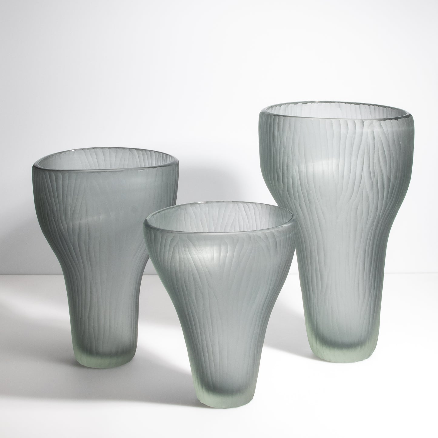 Murano Ghost Vase in Grey