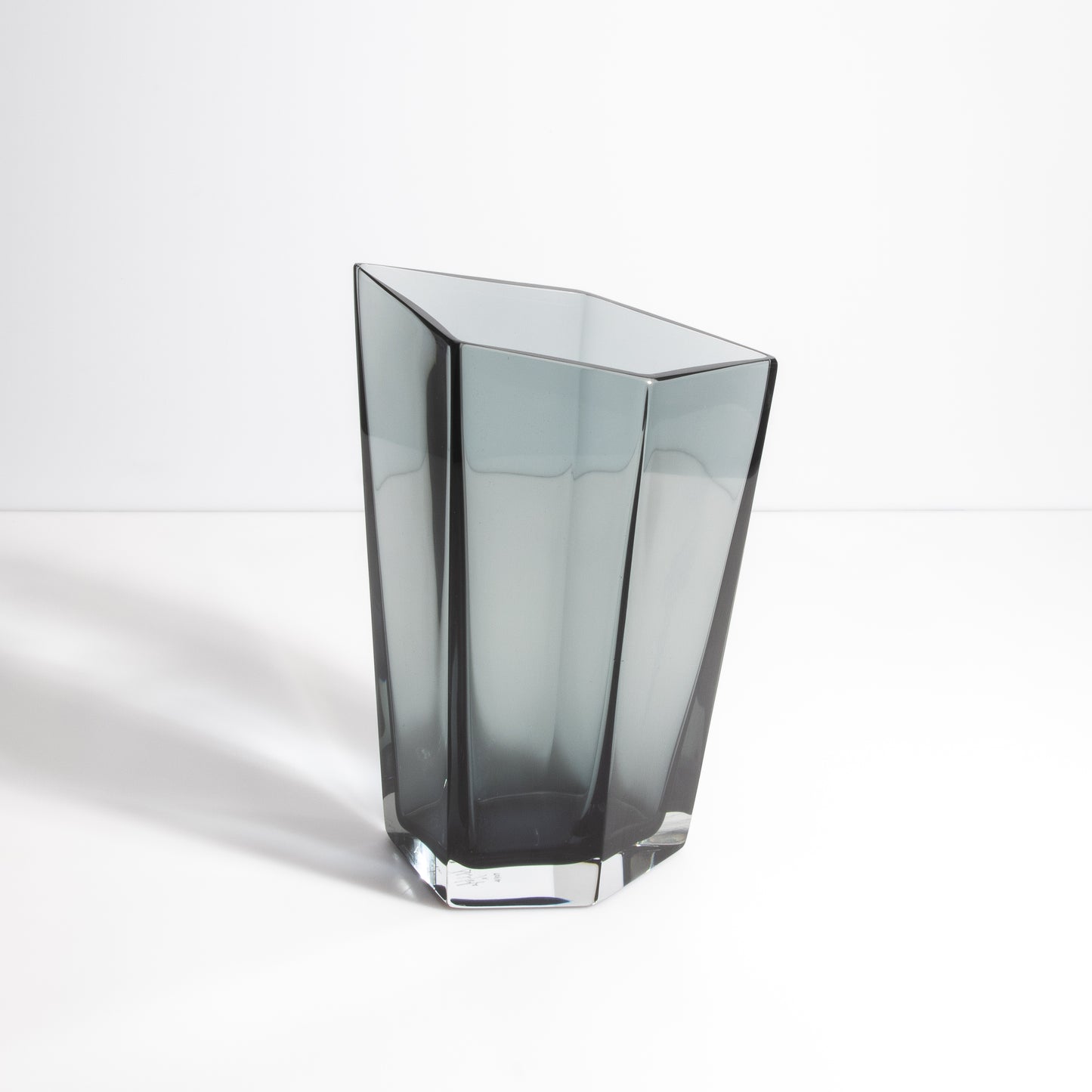 Murano Penta Vase in Grey