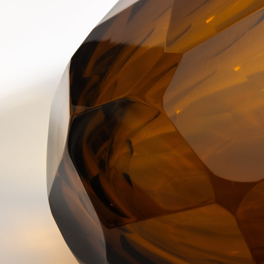 Murano Taper Wide Vase in Rust