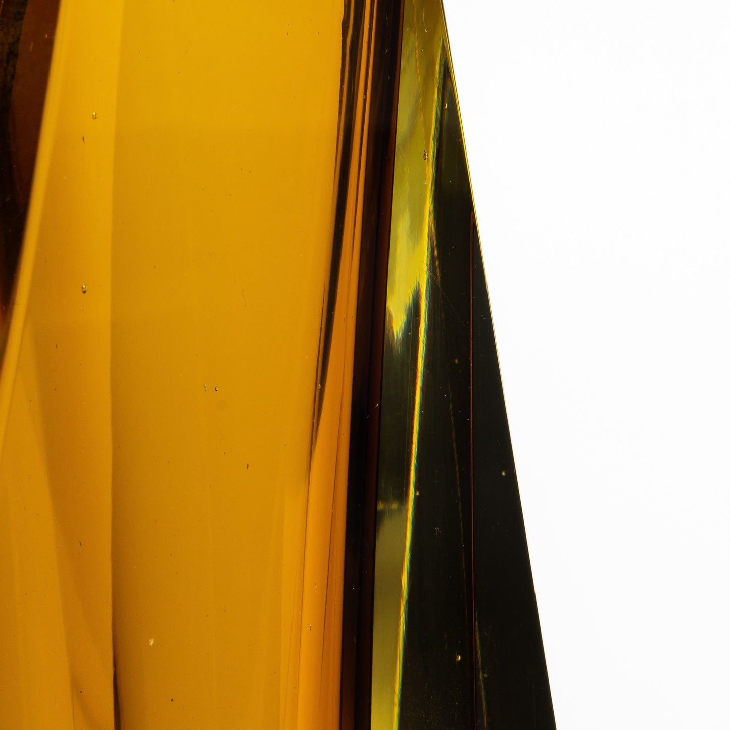 Murano Vase with Square Base in Amber