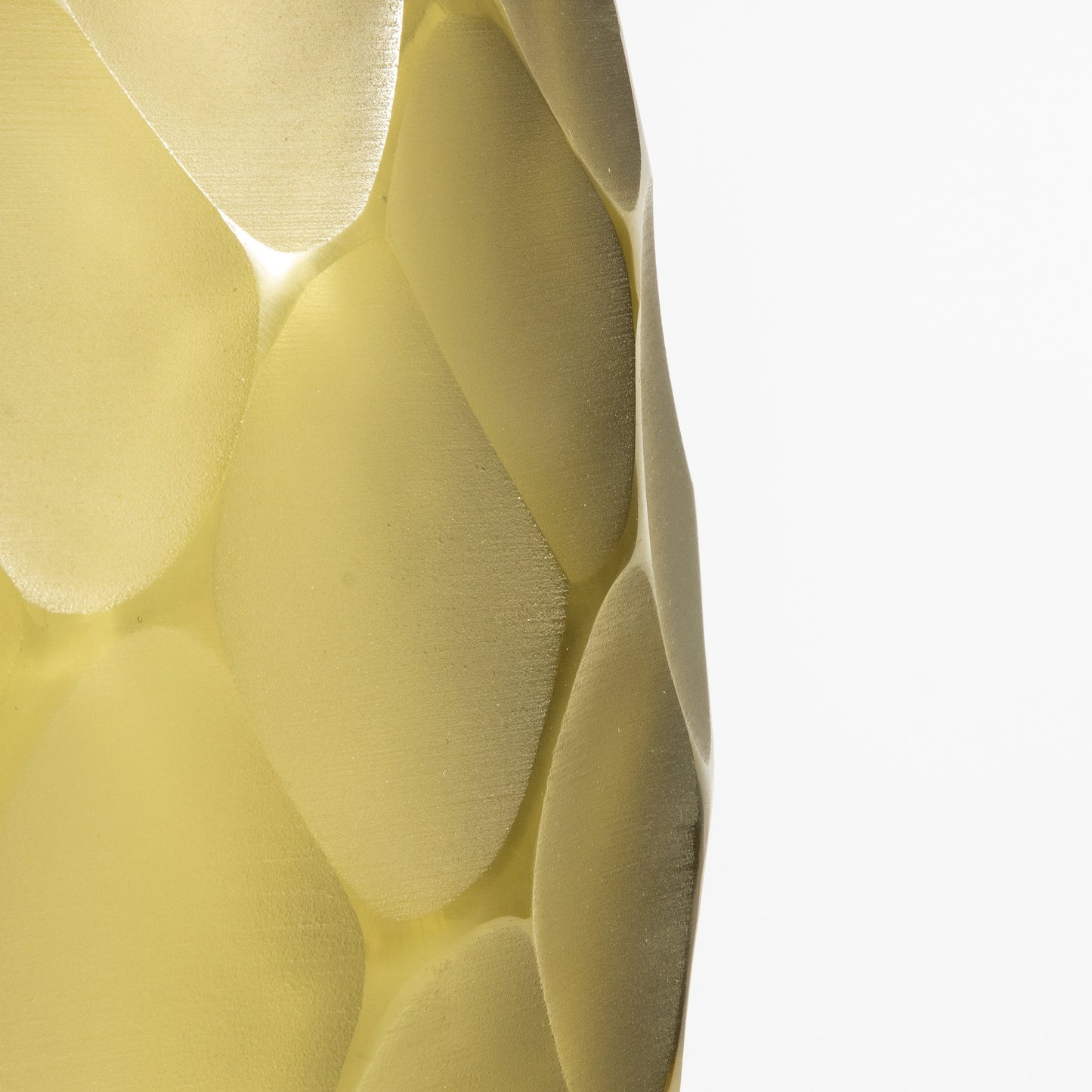 Murano Battuto Vase in Olive