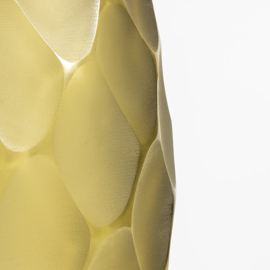 Murano Battuto Vase in Olive