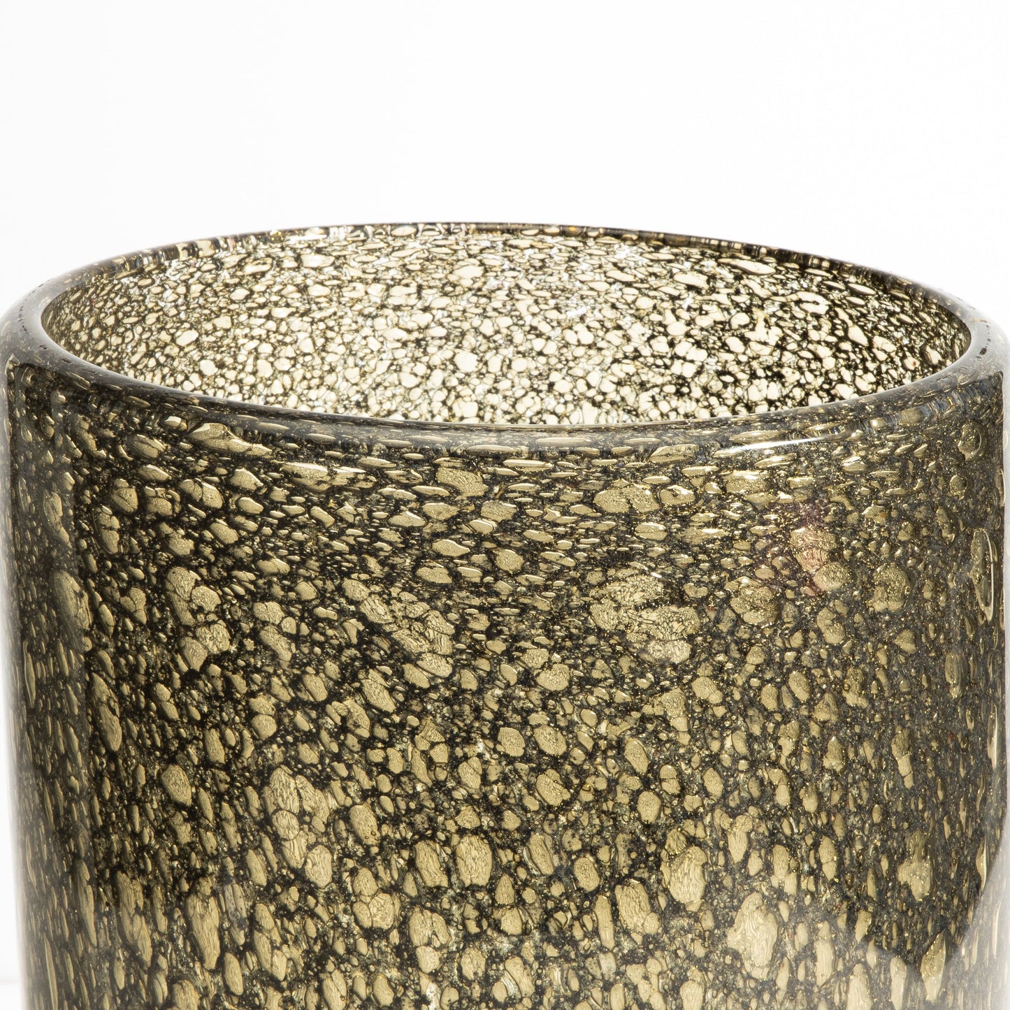 Murano Bullicante Vase in Gold