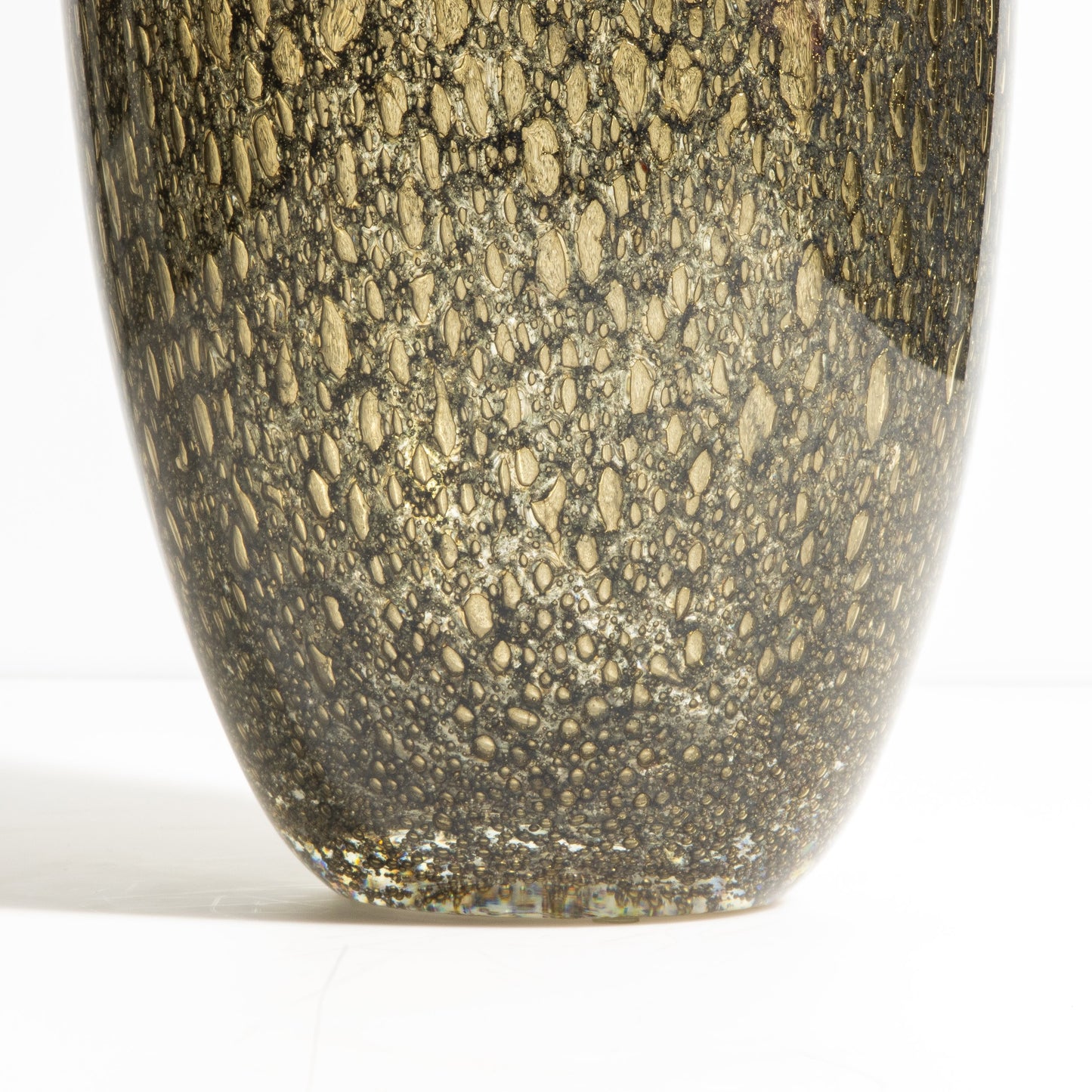 Murano Bullicante Vase in Gold