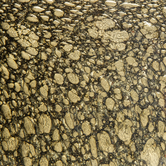 Murano Bullicante Vase in Gold