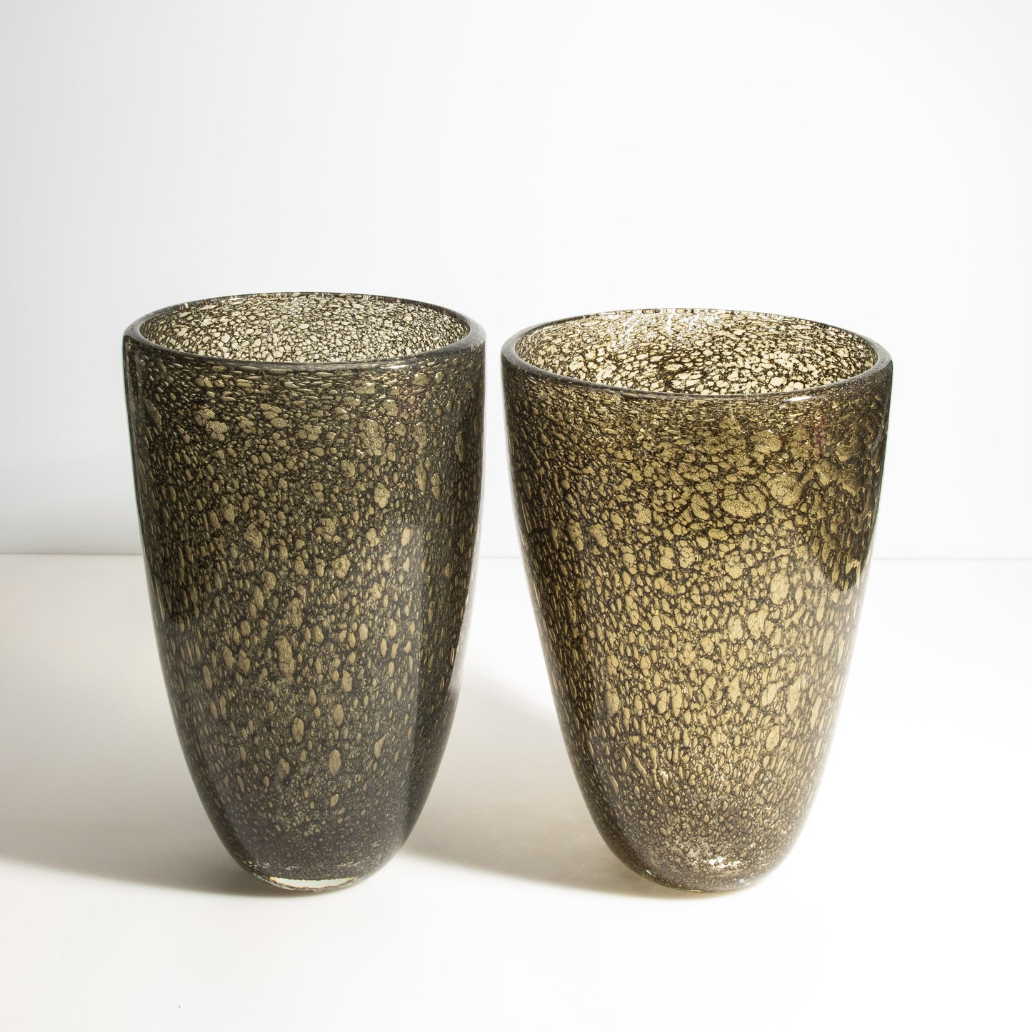Murano Bullicante Vase in Gold