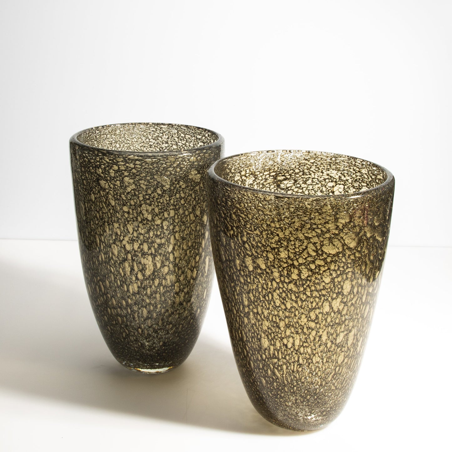 Murano Bullicante Vase in Gold