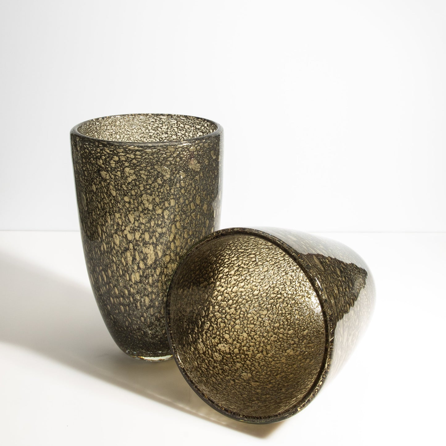 Murano Bullicante Vase in Gold