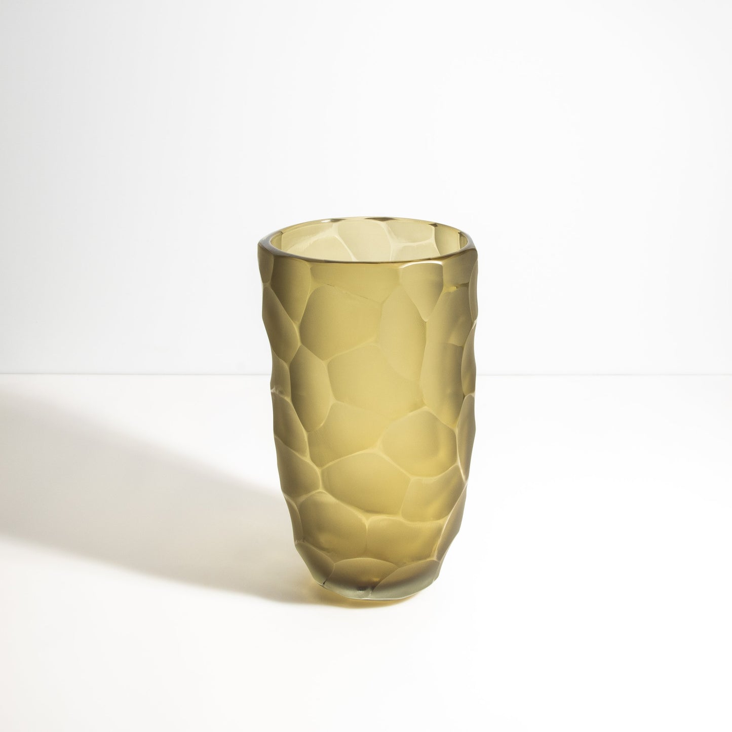 Murano Moon Vase in Olive