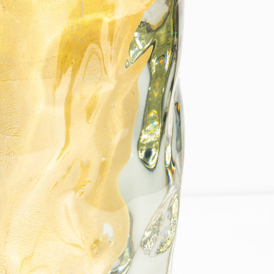 Murano Buri Vase in Clear with 24-Karat Gold Flecks