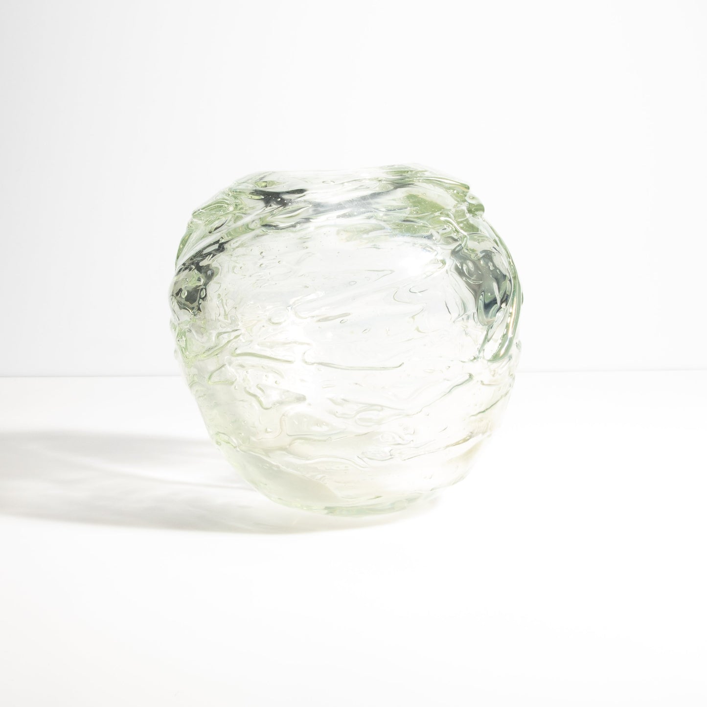 Murano External Sbruffi Vase in Clear