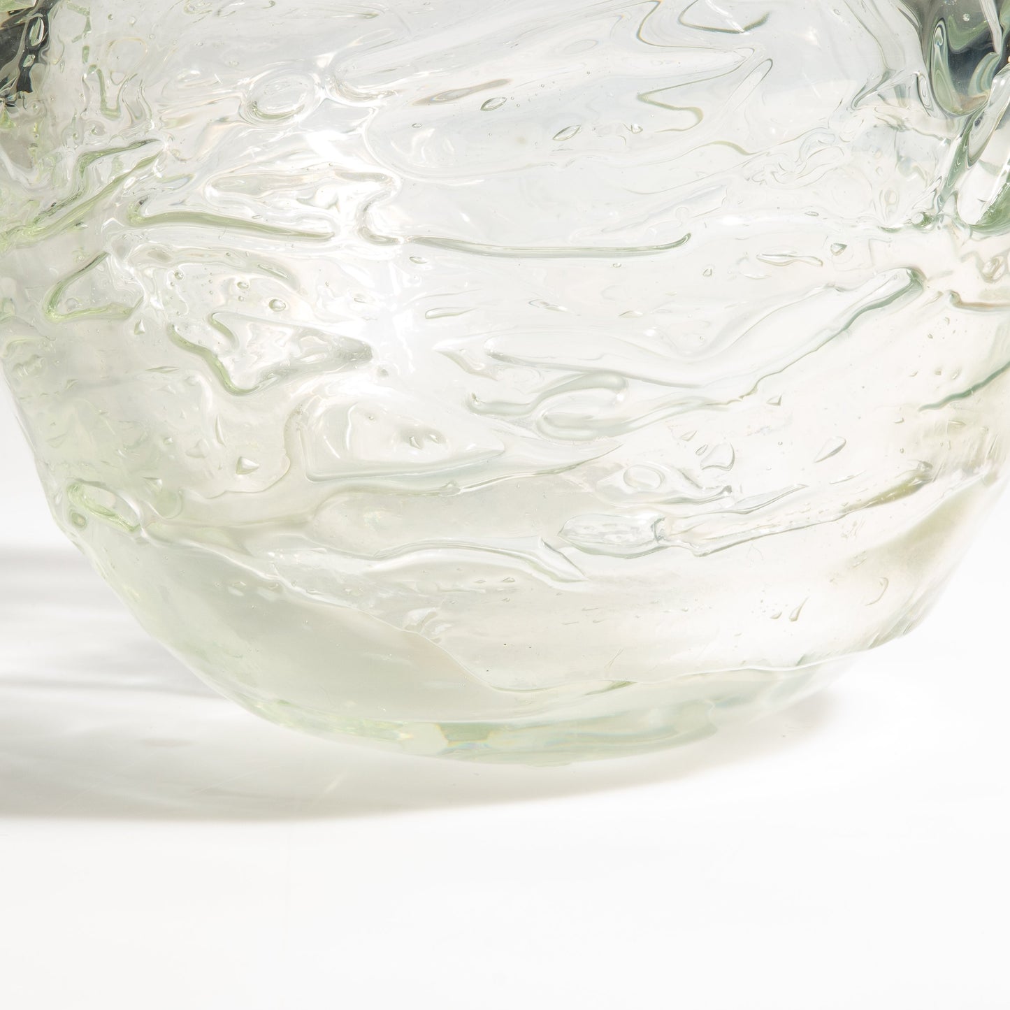 Murano External Sbruffi Vase in Clear