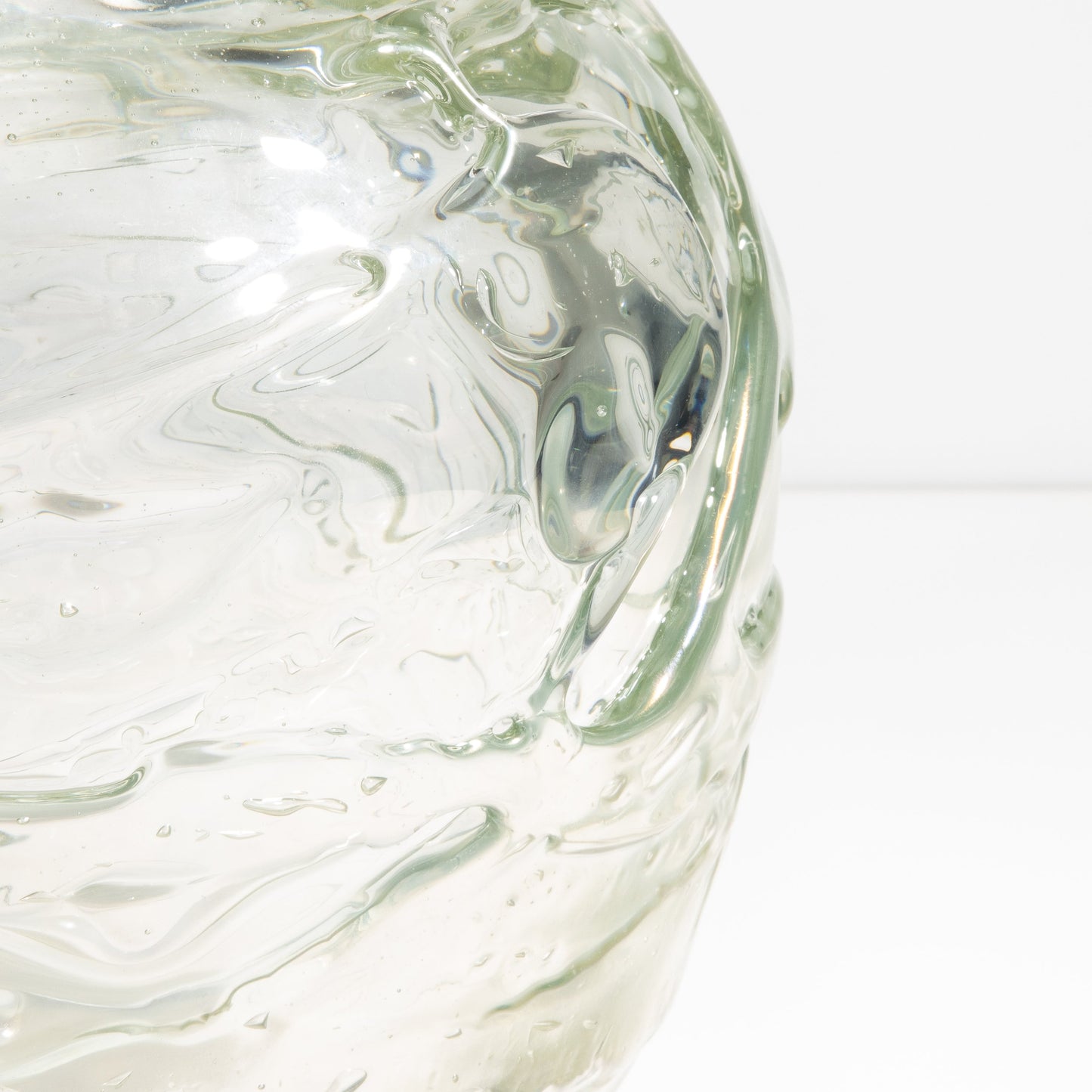 Murano External Sbruffi Vase in Clear