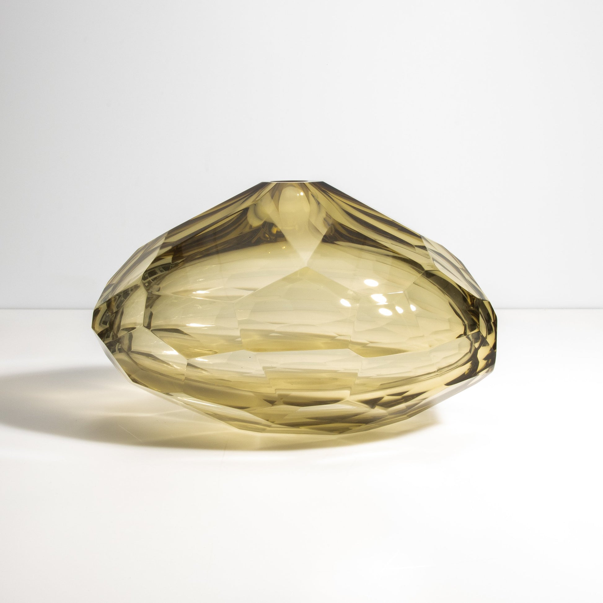 Murano Wide Taper Vase in Olive
