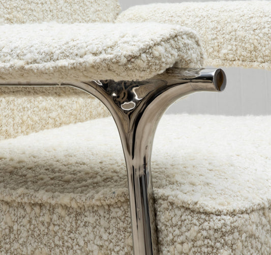 Ramo Armchair in Cream Bouclé by R&Y Augousti