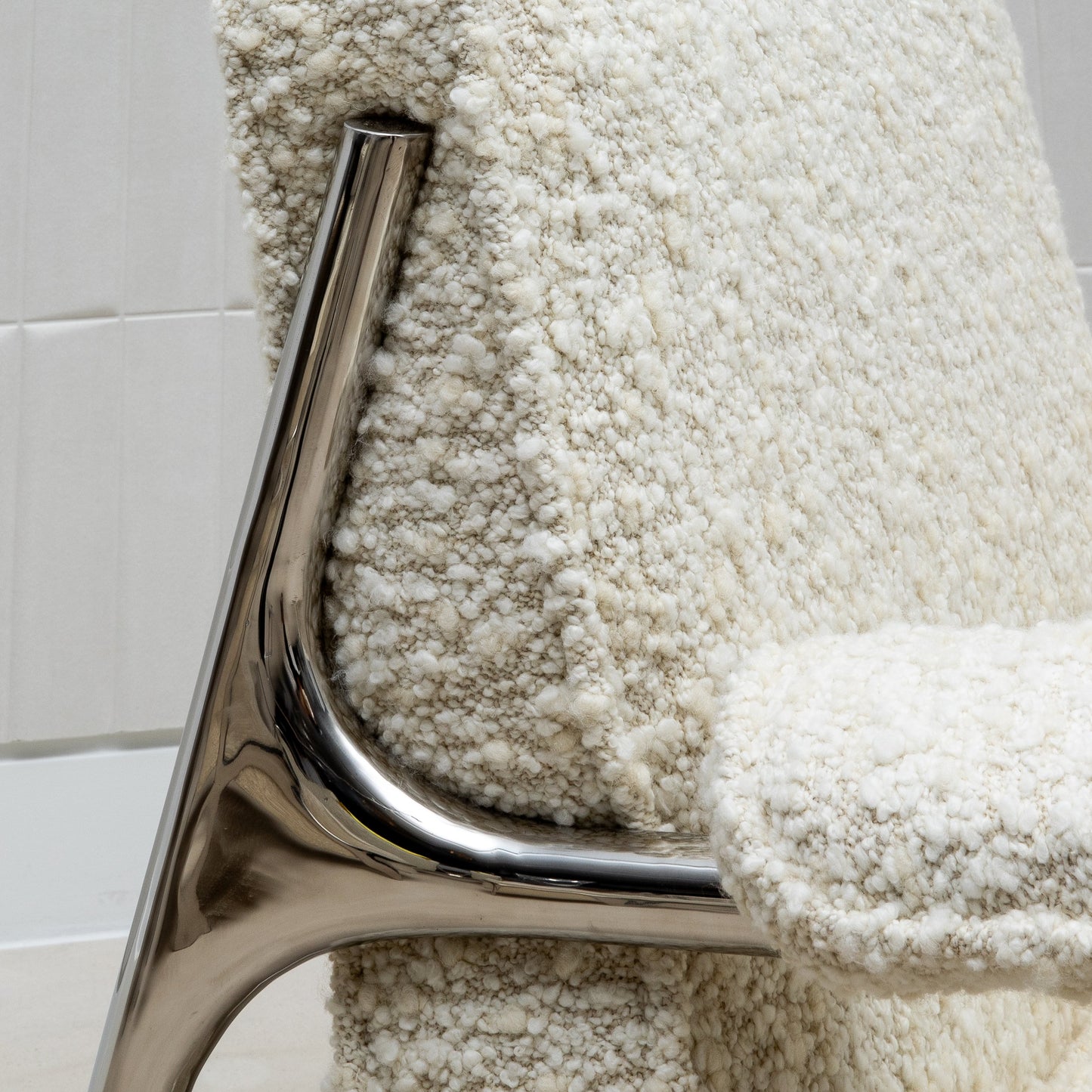 Ramo Armchair in Cream Bouclé by R&Y Augousti