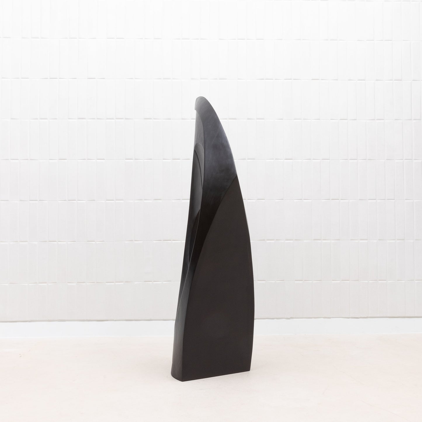 Modern Abstract Sculpture in Black Oak by Patrick Coard Paris