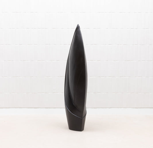 Modern Abstract Sculpture in Black Oak by Patrick Coard Paris