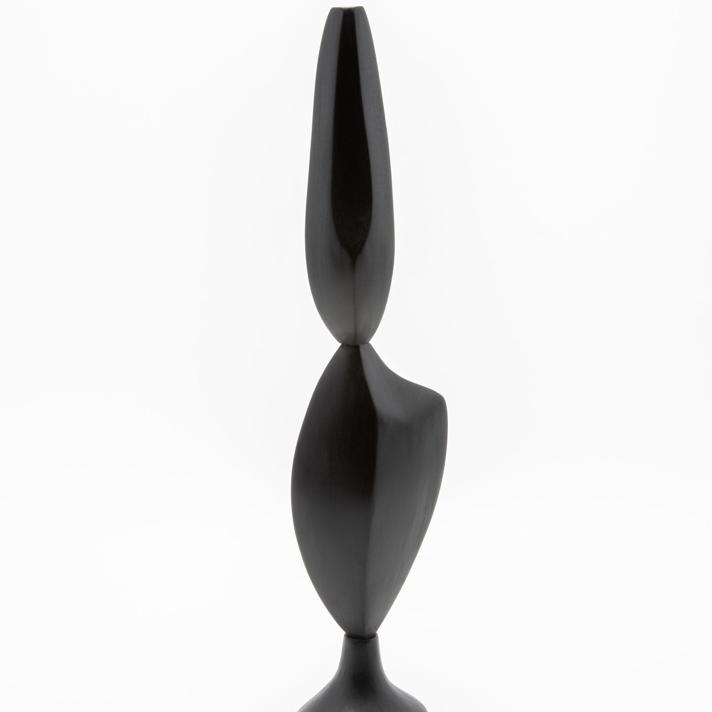 Modern Abstract Sculpture in Black Oak by Patrick Coard Paris