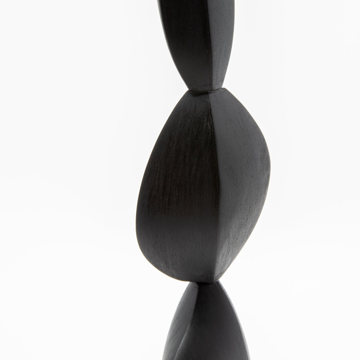 Modern Abstract Sculpture in Black Oak by Patrick Coard Paris