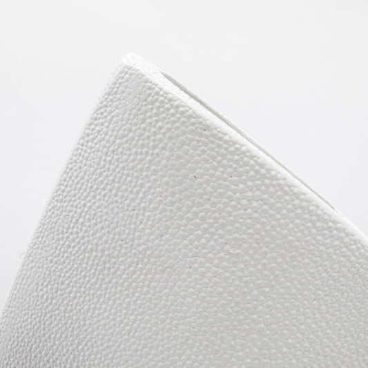 Side Cut Vase in White Shagreen by R&Y Augousti