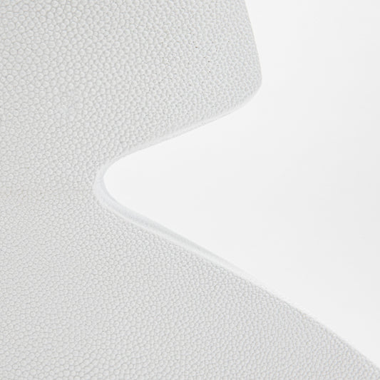 Sculptural Vase in White Shagreen by R&Y Augousti