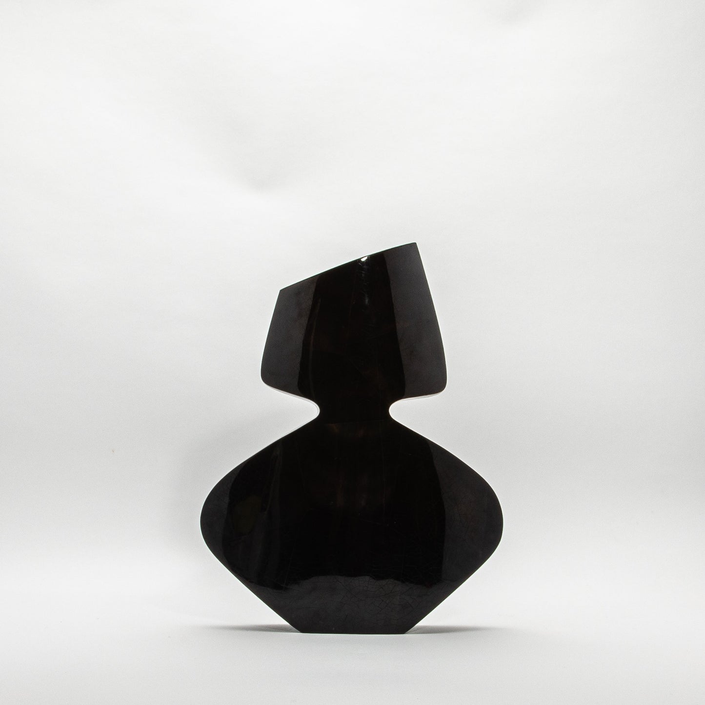 Sculptural Vase in Black Shell by R&Y Augousti