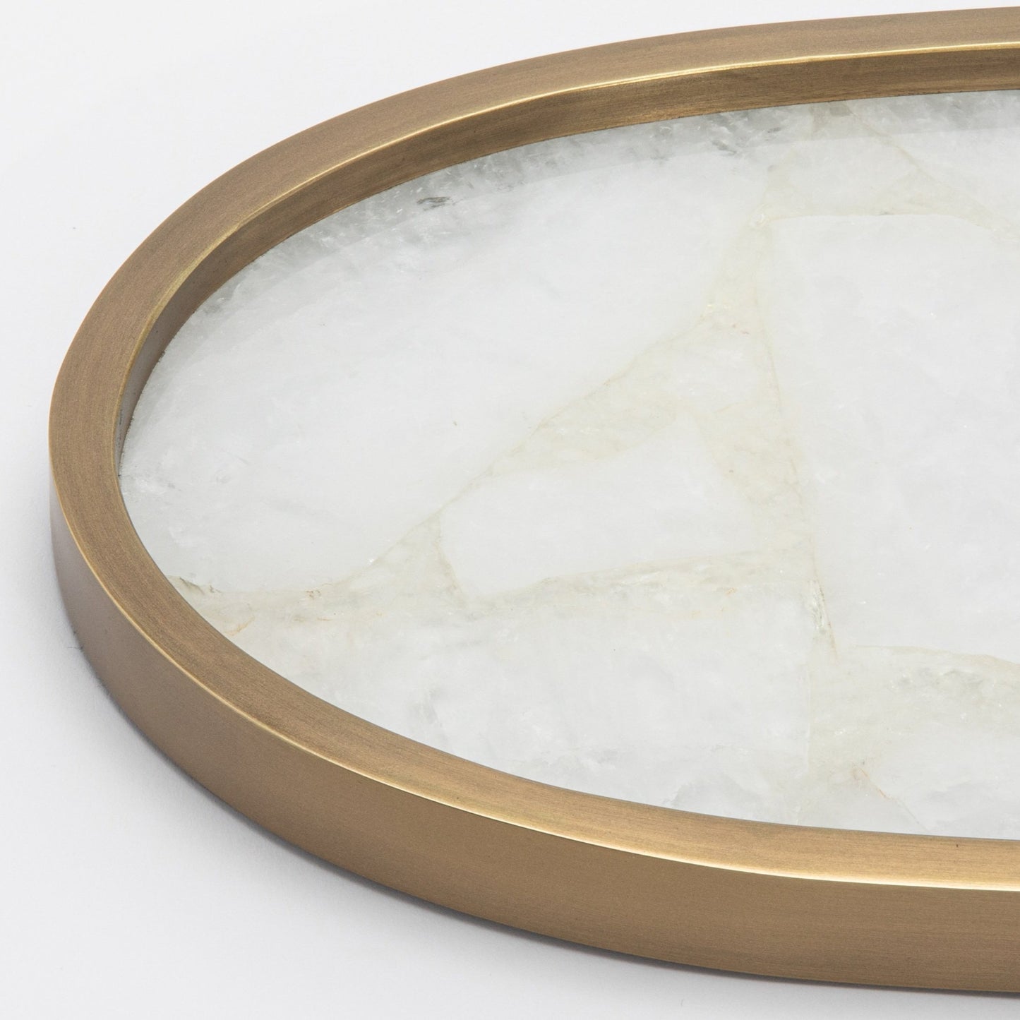 Tray in Quartz with Bronze Patina Brass by Kifu Paris