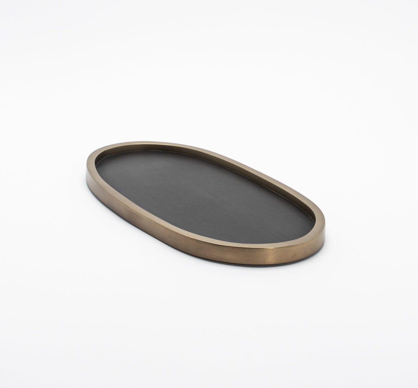 Tray in Oak with Bronze Patina Brass by Kifu Paris