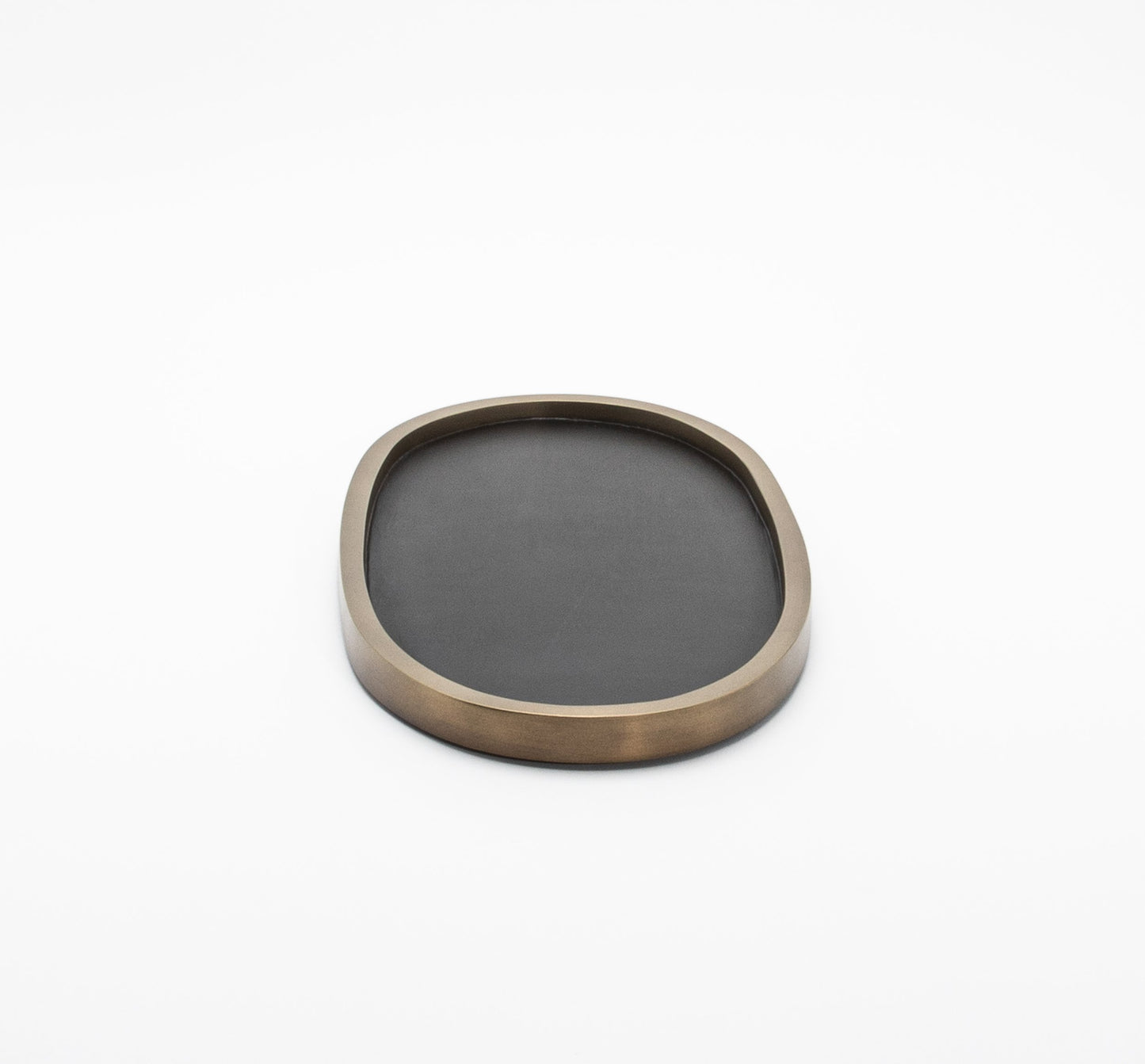 Tray in Oak with Bronze Patina Brass by Kifu Paris