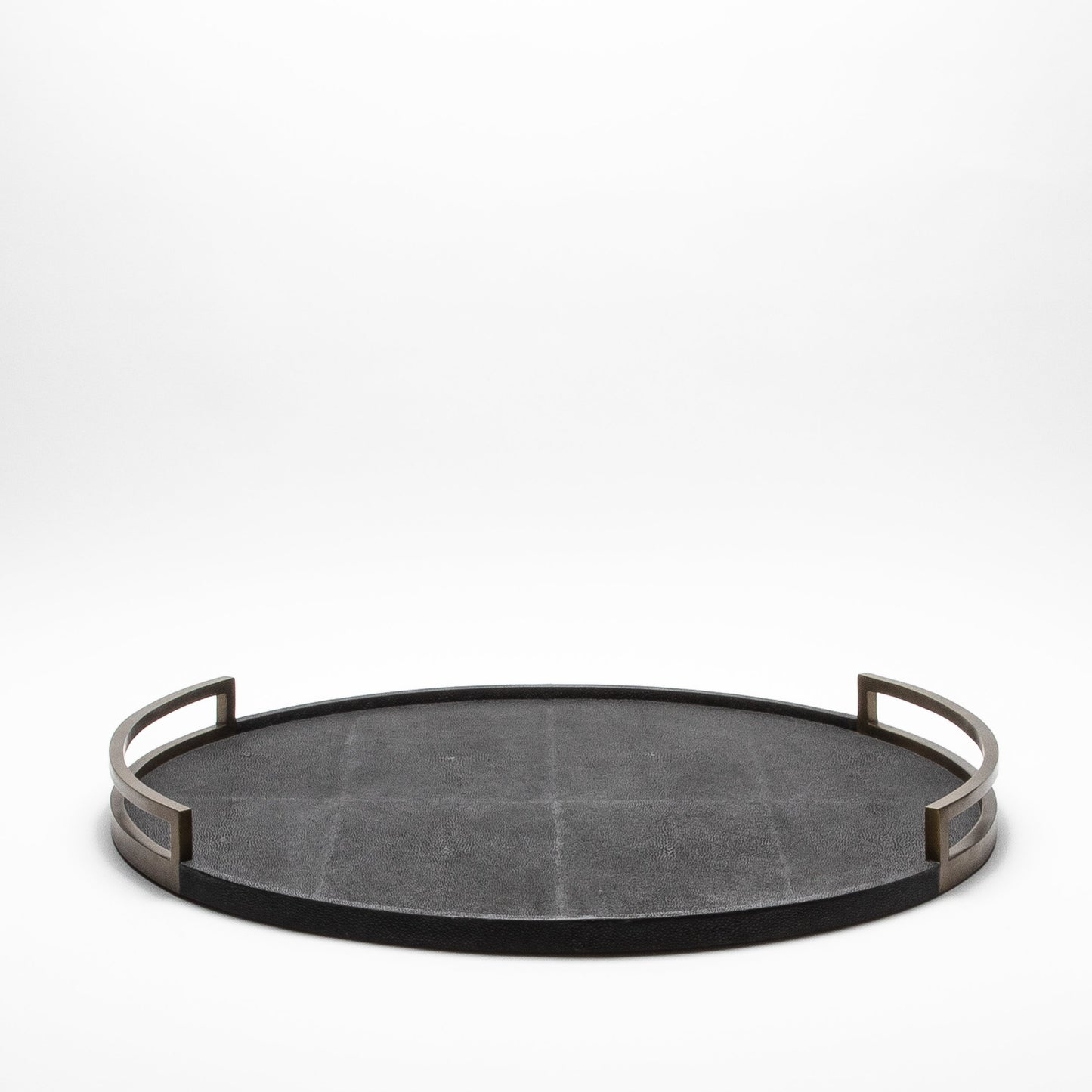 Extra Large Round Tray in Shagreen by R&Y Augousti