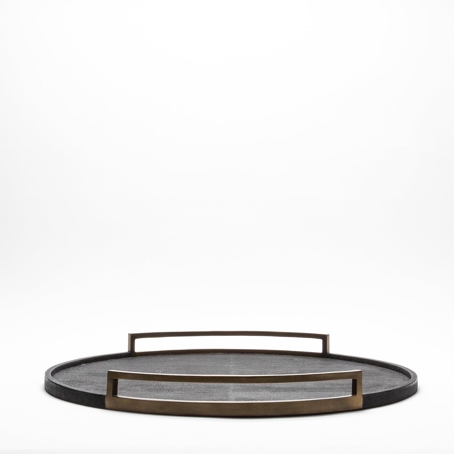 Extra Large Round Tray in Shagreen by R&Y Augousti