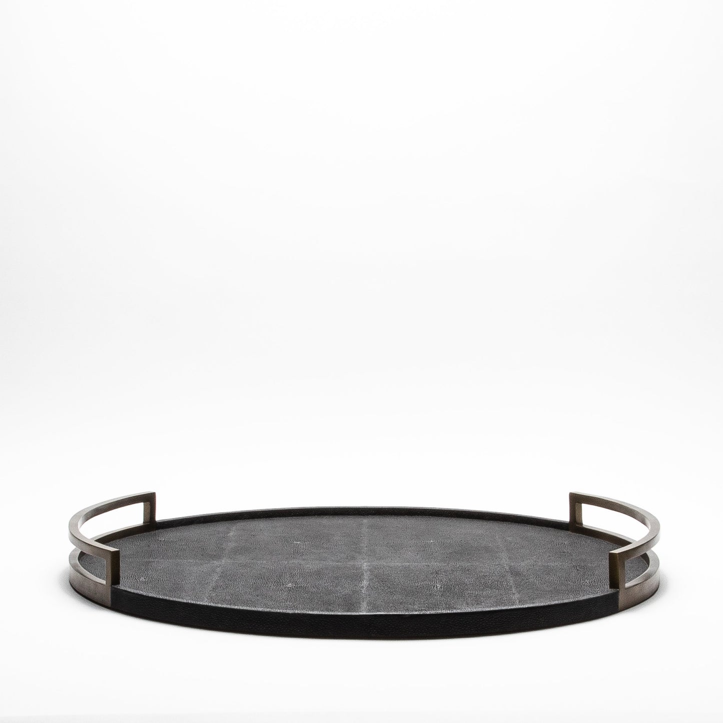 Extra Large Round Tray in Shagreen by R&Y Augousti