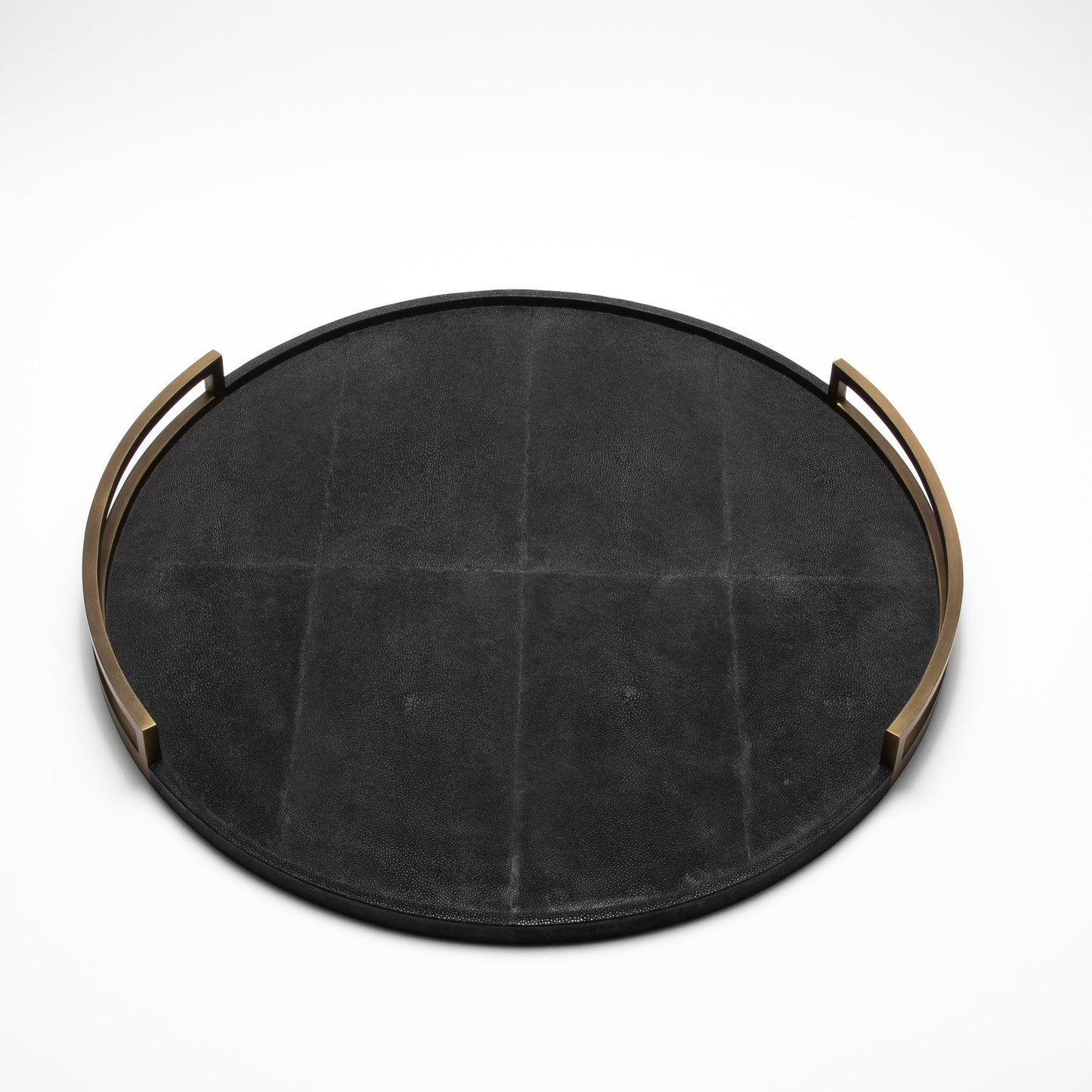 Extra Large Round Tray in Shagreen by R&Y Augousti