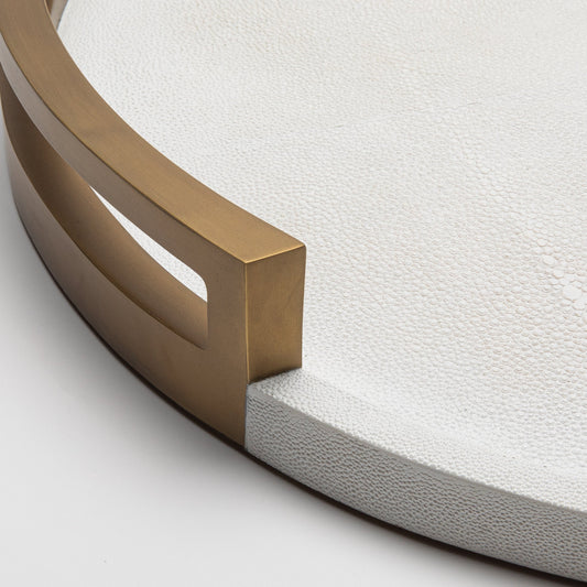 Round Tray in Shagreen by R&Y Augousti
