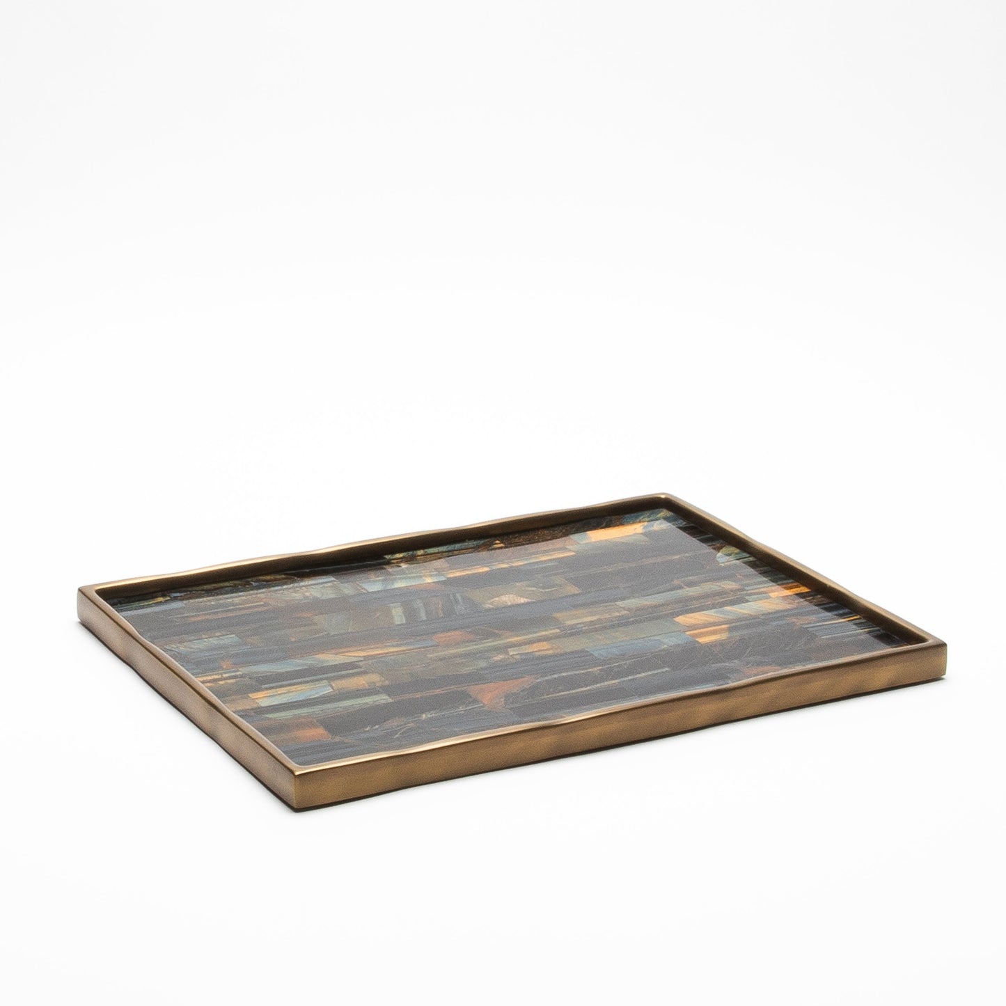 Rectangular Melting Tray in Tiger Eye by R&Y Augousti