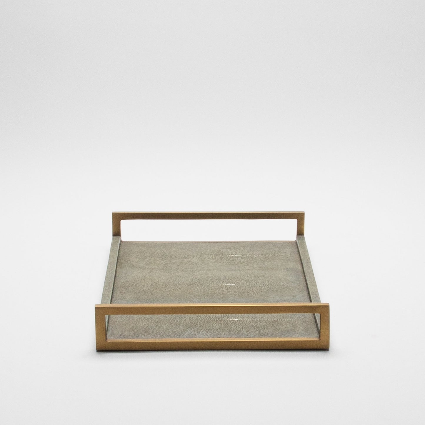 Rectangular Tray in Shagreen with Bronze by R&Y Augousti